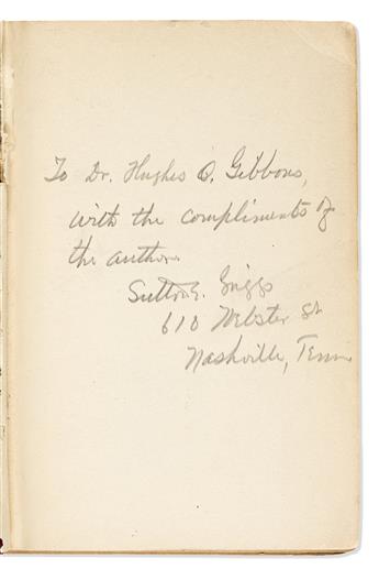 (LITERATURE.) Sutton E. Griggs. The Hindered Hand: or, The Reign of the Repressionist.